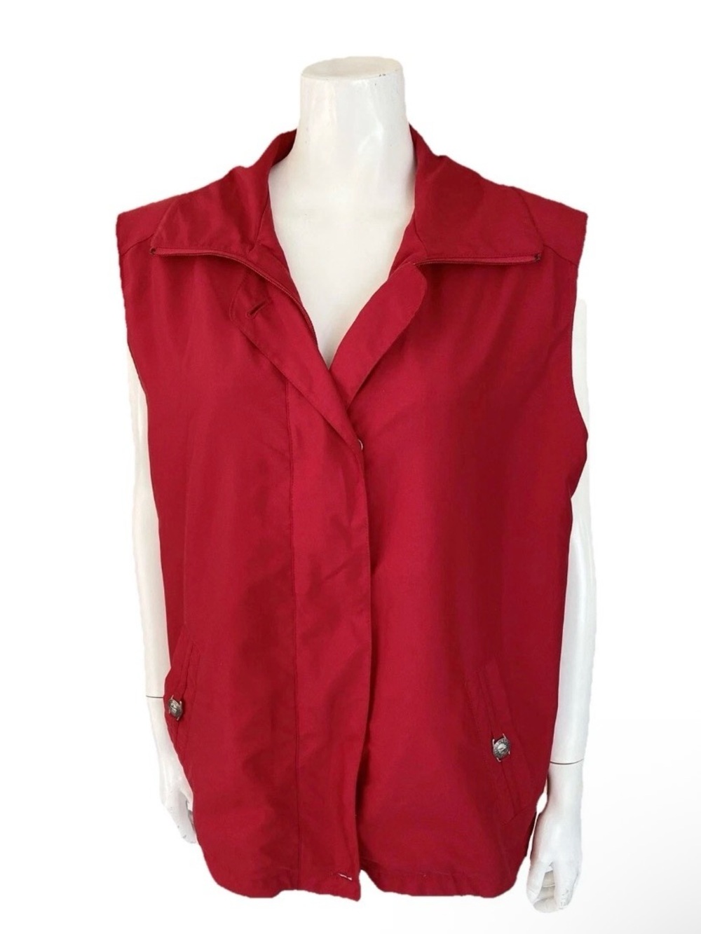 Golfino Red Mens Pocketed Vest Top Size 40